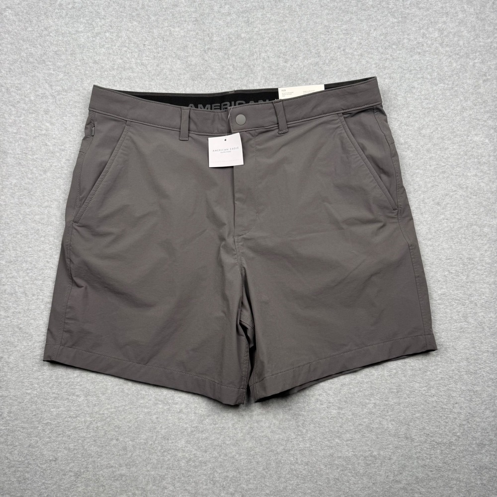 American Eagle 24/7 Club Shorts Mens 34 Grey Flex Above The Knee 0134134